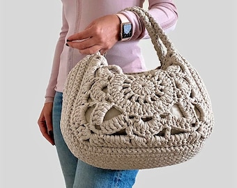 CROCHET PATTERN  Astrid Bag Crochet Bag Pattern Tote Pattern  woman bag, shopping bag, summer bag beach bag, handbag, crochet shoulder bag