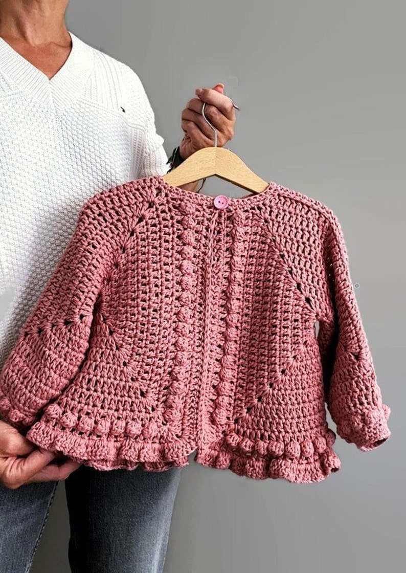 CROCHET PATTERN Crochet Baby, Child Granny Square Sweater, Jacket, Baby Pullover, Easy crochet image 2