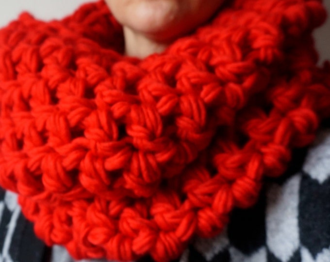 CROCHET PATTERN Long Infinity Scarf Pattern Cowl Pattern Super Chunky Scarf Pattern