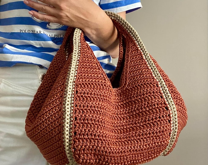CROCHET PATTERN LIMA Bag Crochet Bag Pattern Wool Bag crochet purse  woman bag shopping bag summer bag beach bag, handbag Raffia Bag