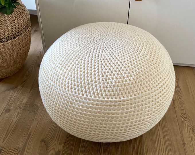 CROCHET PATTERN Diy Tutorial  Crochet Pouf Poof, Ottoman, Footstool, Home Decor, Pillow, Bean Bag, Floor cushion Easy  (Crochet Pattern)
