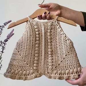 SCHEMA ALL'UNCINETTO Liv Top quadrato della nonna Bambino Uncinetto Bambino, Bambino Top quadrato della nonna Camicia estiva Camicetta Tutorial fai da te