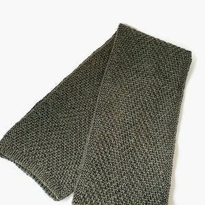 STRICKMUSTER Unisex Zig Zag Olive Schal Muster Eternity Schal Strickmuster Strickschal Muster Gugel Schal Muster Männer Schal Bild 4