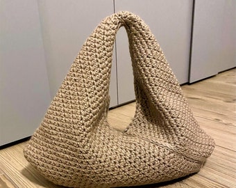 HÄKELMUSTER MOIRANA Häkeltasche Muster Raffia Tasche häkeln Geldbörse Frau Tasche Einkaufstasche Sommertasche Strandtasche, Handtasche