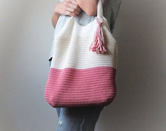 CROCHET PATTERN Crochet Tote Bag PATTERN, Bucket Bag, Boho Crochet, Boho Bag, Purse Pattern, Hand Bag, Slouchy Bag, Crochet Sac, Summer Tote