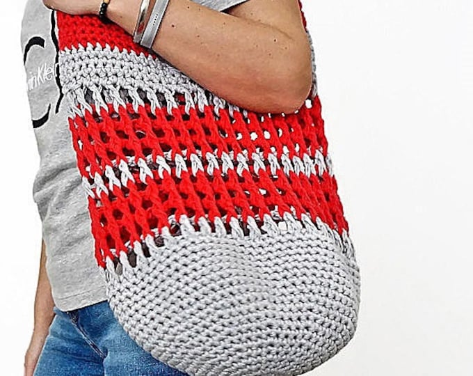 CROCHET PATTERN Crochet Bag Pattern Tote Pattern crochet purse  woman bag, shopping bag, summer bag beach bag, handbag, crochet shoulder bag