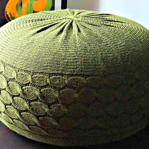 KNITTING PATTERN DIY Pouf Poof, Ottoman, Footstool, Home Decor, Pillow, Bean Bag, Floor cushion (Knitting Pattern)