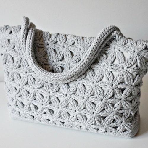 Tassen & portemonnees Rugzakken Crochet handbag pattern-Crochet boho bag-Beach bag-Crochet tote-Market bag-Handmade bag-Crochet bag 