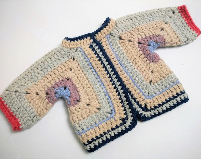 CROCHET PATTERN  Crochet Baby, Child Granny Square Jacket, Sweater, Baby Pullover, Easy crochet