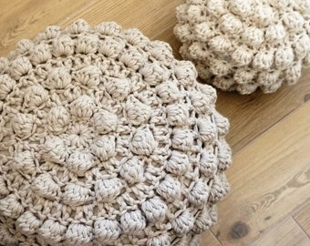 CROCHET PATTERN Video Tutorial Diy Tutorial XL Large Crochet Pouf Poof, Ottoman, Footstool, Home Decor, Pillow, Bean Bag, Floor cushion
