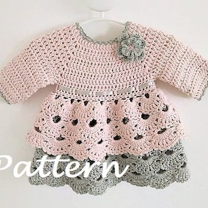 Crochet PATTERN Baby Dress Dress Pattern Crochet Newborn Outfit Baby ...