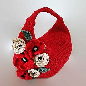 HÄKELMUSTER Häkelanleitung Tasche häkeln Tasche häkeln Geldbörse Frau Tasche, Einkaufstasche, Sommertasche Strandtasche, Handtasche, gehäkelte Schultertasche