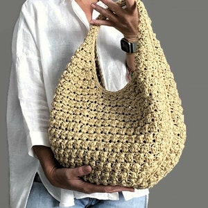 CROCHET PATTERN Ronda Bag Crochet Bag Pattern Wool Bag crochet purse woman bag shopping bag summer bag beach bag, handbag image 4