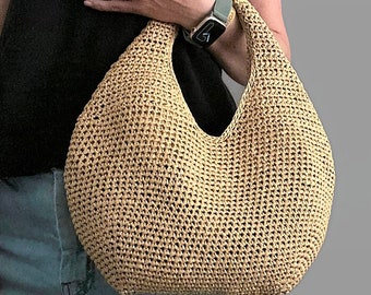 PATRÓN CROCHET ALBA Patrón Bolso Crochet Bolso Rafia bolso crochet bolso mujer bolso shopping bolso verano bolso playa, bolso