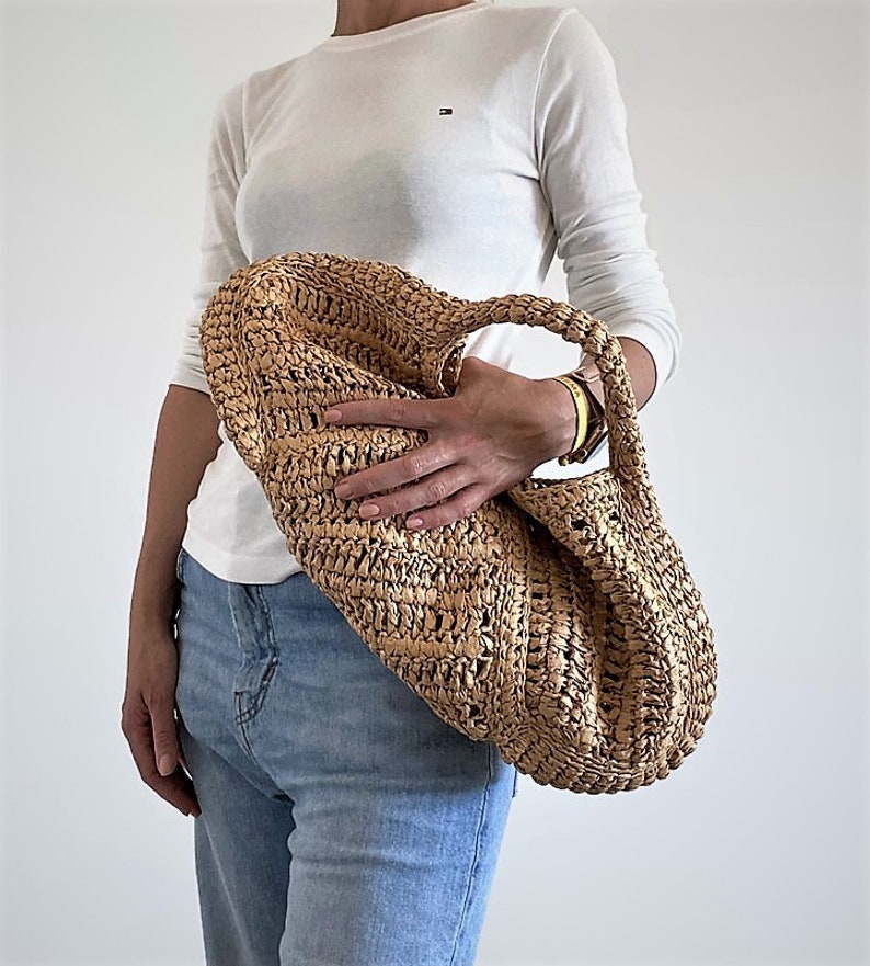 CROCHET PATTERN CETARA Crochet Bag Pattern Raffia Bag crochet purse woman bag shopping bag summer bag beach bag, handbag image 5