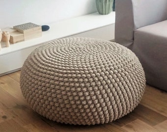 CROCHET PATTERN Bobbles Pouf Video Tutorial Diy Tutorial Crochet Pouf Pouf, Ottoman, Footstool, Home Decor, Pillow, Bean Bag, Floor cushion