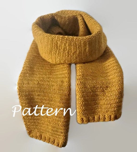 KNITTING PATTERN Long Scarf Pattern Eternity Scarf Knitting