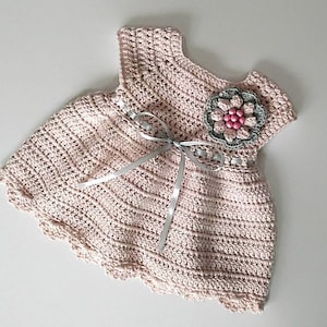 Crochet PATTERN Baby Dress  Dress Pattern Crochet Baptism Dress Christening Dress Newborn Outfit Baby Girl Clothes Crochet Baby Dress