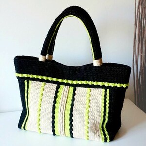 CROCHET PATTERN Crochet Bag Pattern Tote Pattern crochet purse woman bag, shopping bag, summer bag beach bag, handbag, crochet shoulder bag image 2