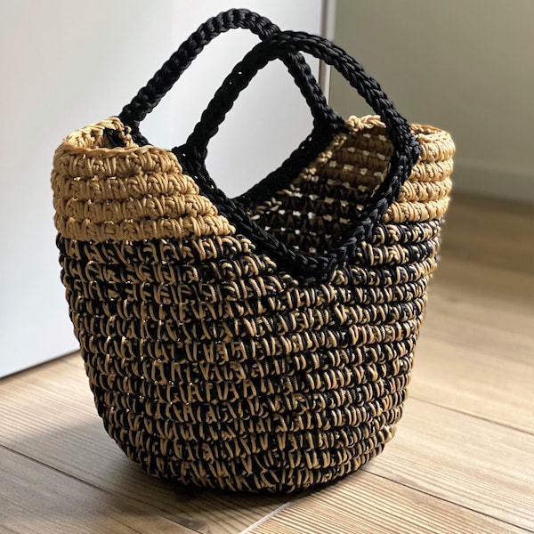 CROCHET PATTERN V-Bag Borsa all'uncinetto Tote Pattern borsa da donna all'uncinetto, borsa shopping, borsa estiva, borsa da spiaggia, borsetta