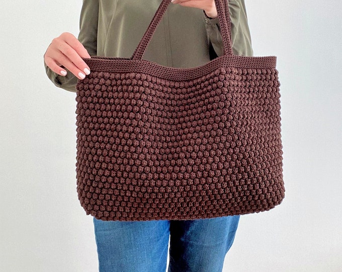 Bobbles Bag CROCHET PATTERN Tote Crochet Bag Pattern Tote Pattern crochet purse, shopping bag, summer bag beach bag, handbag