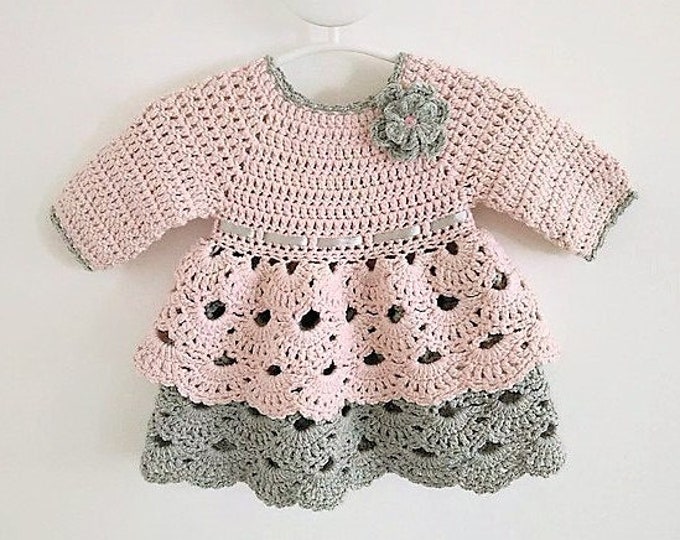 Crochet PATTERN Baby Dress  Dress Pattern Crochet  Newborn Outfit Baby Girl Clothes Crochet Baby Dress PATTERN PDF (sizes up to 4 years)