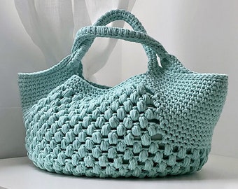 PDF PATTERN Crochet Raffia Bucket Bag French Market Bag Straw - Etsy Canada