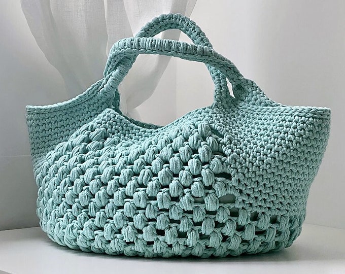 CROCHET PATTERN Valencia Bag Crochet Bag Tote Pattern crochet purse  woman bag, shopping bag, summer bag beach bag, handbag