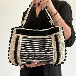HÄKELANLEITUNG Beuteltasche Patchwork Muster Tasche Schultertasche Schultertasche Schultertasche Tasche Schultertasche Häkeltasche Sommertasche Handtasche Häkelanleitung