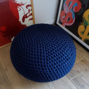 CROCHET PATTERN Diy Tutorial Crochet Pouf Poof, Ottoman, Footstool, Home Decor, Pillow, Bean Bag, Floor cushion Easy Crochet Pattern image 2