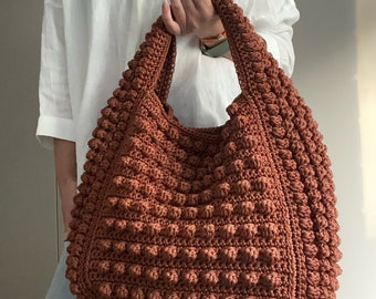 CROCHET PATTERN Ferrara Bag Crochet Bag Pattern Tote Pattern crochet purse  woman bag, shopping bag, summer bag beach bag, handbag