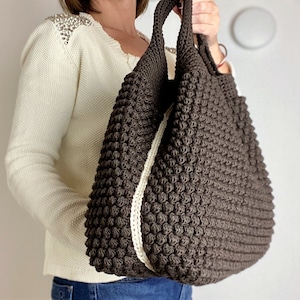 CROCHET PATTERN Arcadia Tote Bag Crochet Bag Pattern crochet purse shopping bag, summer bag beach bag, handbag, crochet shoulder bag image 3