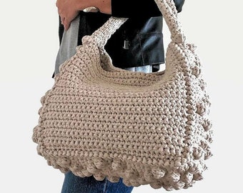 knitted bean bolsa pattern