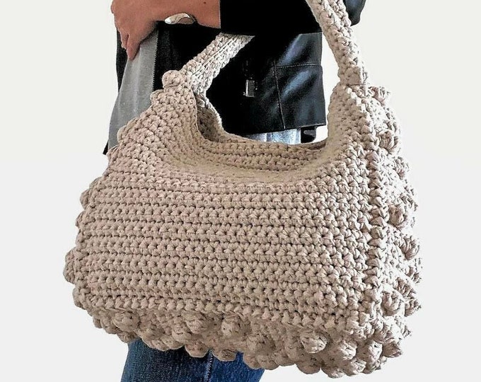 CROCHET PATTERN  Creta Bag Crochet Bag Pattern Tote Pattern  woman bag, shopping bag, summer bag beach bag, handbag, crochet shoulder bag