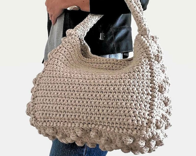 CROCHET PATTERN  Creta Bag Crochet Bag Pattern Tote Pattern  woman bag, shopping bag, summer bag beach bag, handbag, crochet shoulder bag