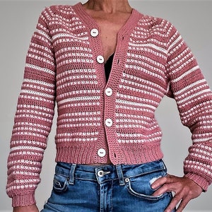 CROCHET PATTERN  Dalia Cardigan Adults Version Crochet Cardigan Jacket Sweater Easy Crochet