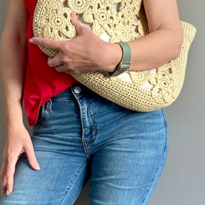 CROCHET PATTERN Ravenna Crochet Bag Pattern Tote Pattern crochet purse, shopping bag, summer bag beach bag, handbag, crochet shoulder bag zdjęcie 3