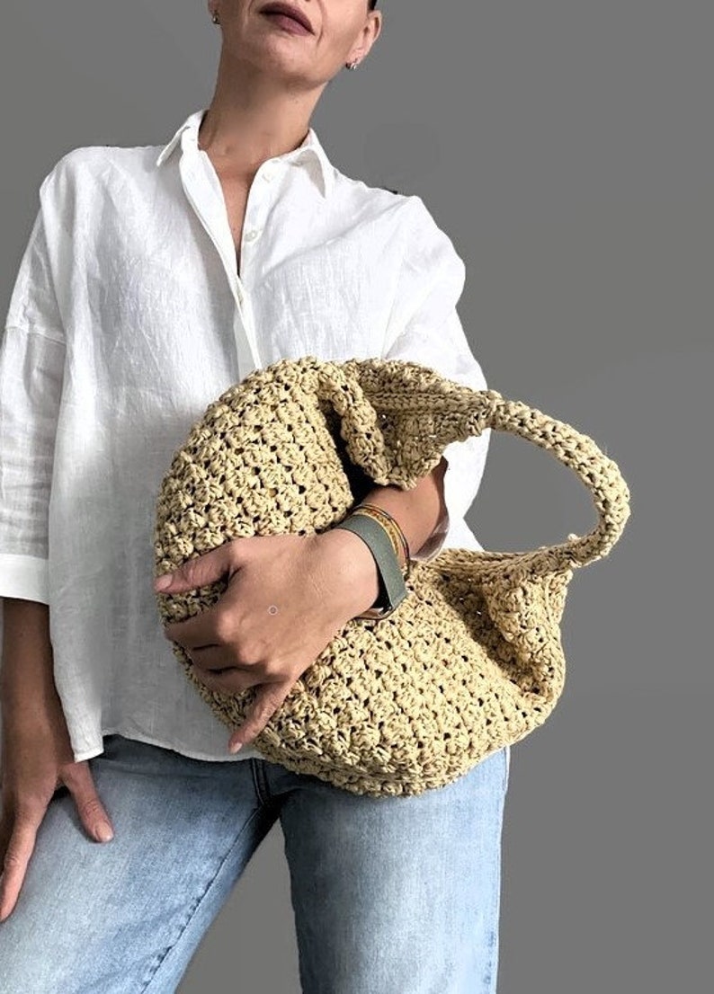CROCHET PATTERN Ronda Bag Crochet Bag Pattern Wool Bag crochet purse woman bag shopping bag summer bag beach bag, handbag image 9