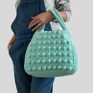 HÄKELMUSTER Andria Tasche Häkeltasche Muster Tote Muster Frau Tasche, Einkaufstasche, Sommertasche Strandtasche, Handtasche, gehäkelte Schultertasche