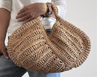 CROCHET PATTERN CETARA Crochet Bag Pattern Raffia Bag crochet purse  woman bag shopping bag summer bag beach bag, handbag