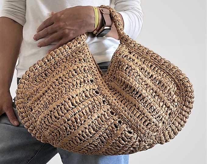 CROCHET PATTERN CETARA Crochet Bag Pattern Raffia Bag crochet purse  woman bag shopping bag summer bag beach bag, handbag