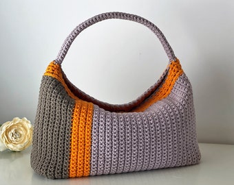 CROCHET PATTERN Silver Fox Handbag Crochet Bag Pattern Tote Pattern crochet purse  shopping bag handbag, crochet market bag