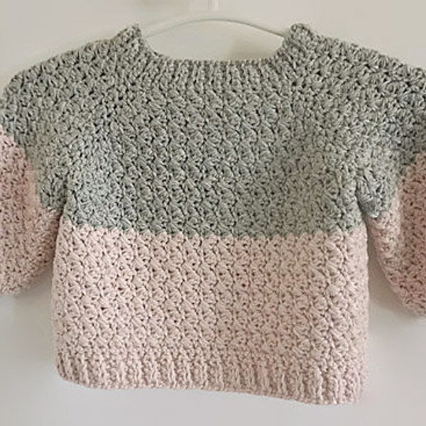 PATRÓN DE CROCHET Suéter Para Bebé En Crochet - Jersey Para Bebé - Ganchillo Fácil