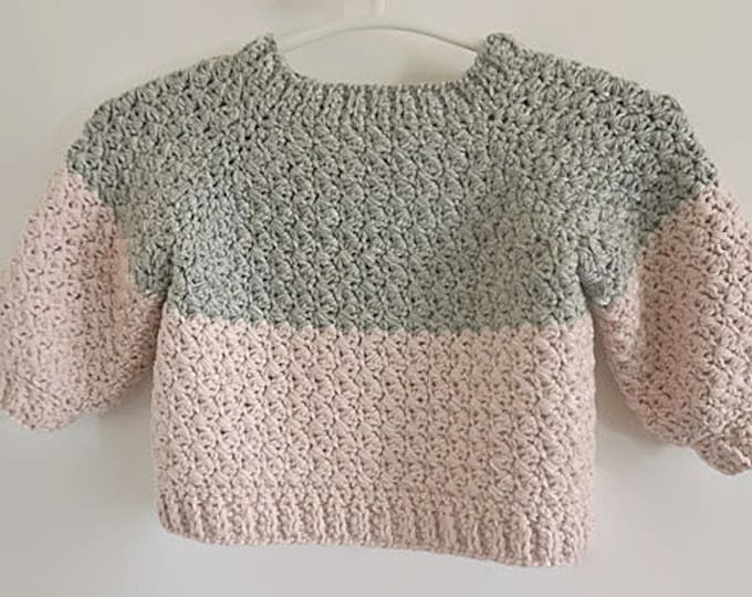 CROCHET PATTERN  Crochet Baby Sweater  - Baby Pullover - Easy crochet