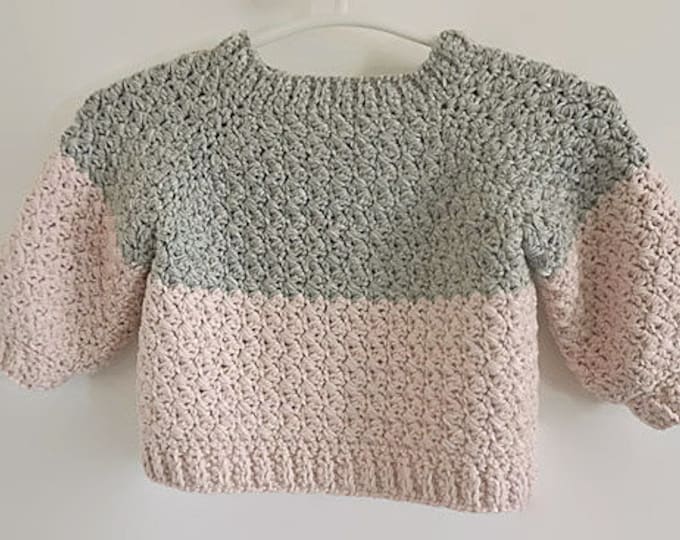 CROCHET PATTERN  Crochet Baby Sweater  - Baby Pullover - Easy crochet