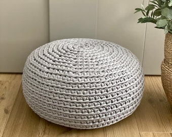 MODELLO CROCHET Jago Pouf Video Tutorial Fai da te Pouf all'uncinetto Poof, Ottomano, Poggiapiedi, Decorazioni per la casa, Poltrona a sacco, Cuscino da pavimento