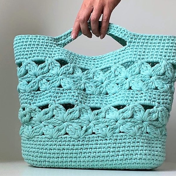 CROCHET PATTERN Siril Bag Crochet Bag Tote Pattern crochet purse  woman bag, shopping bag, summer bag beach bag, handbag