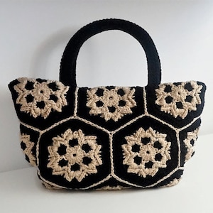 MOTIF DE CROCHET Sac fourre-tout au crochet pour femme, sac à main au crochet, sac à provisions, sac à main, sac à bandoulière au crochet, sac de marché