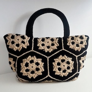 CROCHET PATTERN Crochet Bag Pattern Tote Pattern crochet purse woman bag, shopping bag, handbag, crochet shoulder bag, market bag image 1