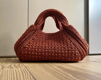 CROCHET PATTERN ELODIE Bag Crochet Bag Pattern Wool Bag crochet purse  woman bag shopping bag summer bag beach bag, handbag
